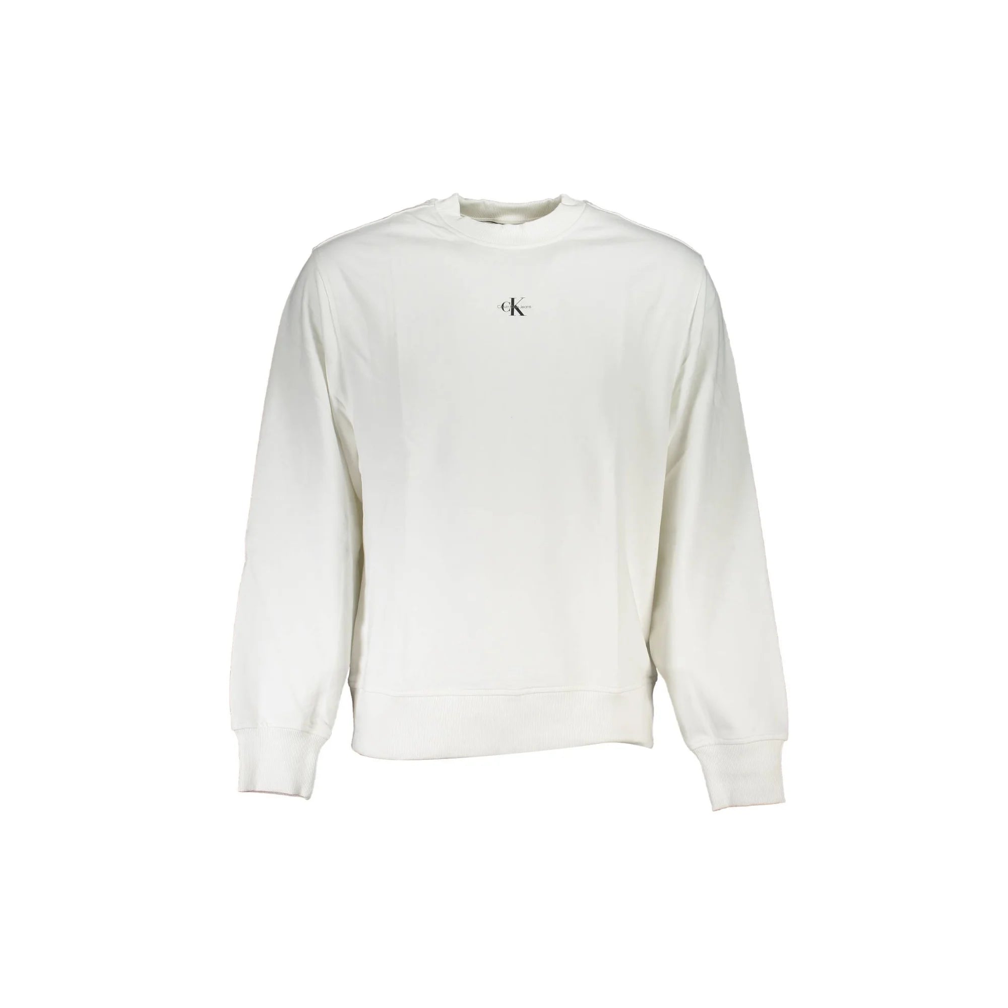 Calvin Klein Felpa Maniche Lunghe Uomo Bianca Stampa Logo Felpe Bianco - foto prodotto